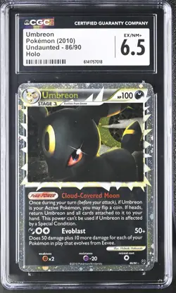 Umbreon 86/90 Holo Undaunted Pokemon CGC 6.5 - Image 1