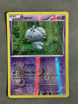 REVERSE HOLO Espurr 42/106 LP - XY Flashfire Pokemon Card - Image 1