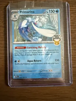 Pokemon TCG Primarina 020/084 English Promo Holo Card Lot of 2 - Image 1