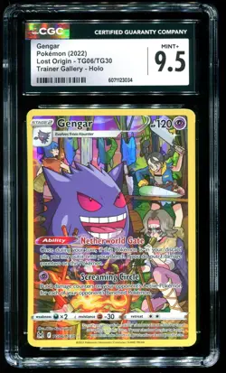 CGC 9.5 Gengar Full Art Trainer Gallery Lost Origin 2022 Pokemon Card #TG06 - Image 1
