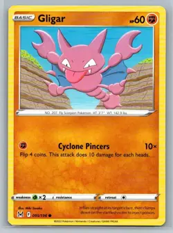 Gligar Pokemon TCG Trading Card 095/196 Sword & Shield Lost Origin FREE SHIP ! - Image 1