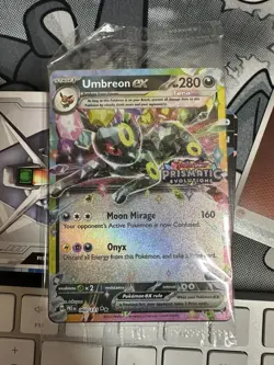 Pokemon TCG Prismatic Evolutions Umbreon ex 060/131 Stamped Promo Card NM Sealed - Image 1