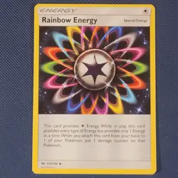 Rainbow Energy 137/149 - Sun & Moon - Uncommon Pokemon Card - LP - Image 1