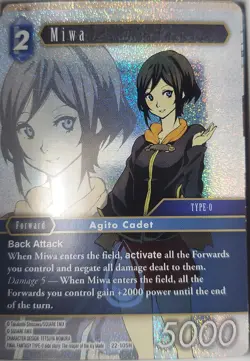 Foil Final Fantasy Card Game TCG Miwa 22-105R CCG - Image 1