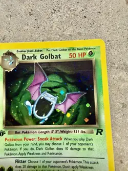 Pokemon Dark Golbat 7/82 1st Edition Holo Swirl Team Rocket WOTC 2000 - Image 4