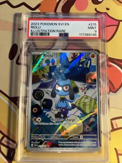 2023 Pokemon Scarlet & Violet Riolu 215/198 - PSA 9 - Mint - Image 1