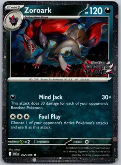 Zoroark (White Flare Stamped) 062/086 Holo Pokemon NM - Image 1