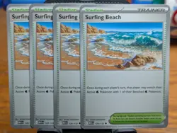 Pokemon TCG Mega Evolution Surfing Beach 129/132 x4 Playset - Image 1