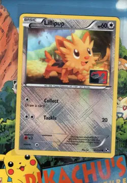 Pokemon TCG Lillipup 81/114 Reverse Holo League Promo Stamp Black White BW NM - Image 1