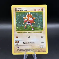 Pokemon TCG Hitmonchan 7/102 Base Set Shadowless Holo Rare WOTC VTG 1999 NM - Image 1
