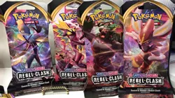 5 Packs Of Pokemon Sword & Shield: Rebel Clash Sealed & Sleeved Booster Packs - Image 3