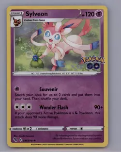 Sylveon 035/078 Holo Rare Pokemon GO Pokemon TCG - Image 1