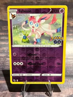 Sylveon 035/078 Holo Rare Pokemon GO Pokemon TCG - Image 1