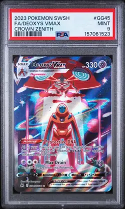 Pokemon Crown Zenith Deoxys VMAX Full Art #GG45 PSA 9 Gem Mint Ultra Rare - Image 1