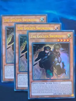 3x The Golden Swordsoul SDAZ-EN003 Ultra Rare 1st Edition YuGiOh Playset - Image 1