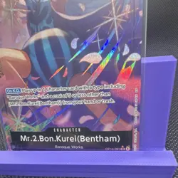 Bandai Mr.2 Bon Kurei (Bentham) OP14-091 SR Alt Art Foil Character 5000 Eng - Image 2