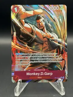 Bandai One Piece CCG Monkey.D.Garp OP13-016 Alt Art Holo English 2000 - Image 1