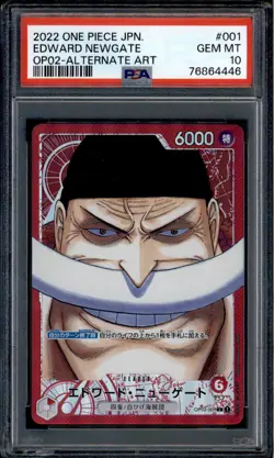 Edward Newgate - OP02-001 - PSA 10 - Alt Art Japanese - OP02 - One Piece - 64446 - Image 1