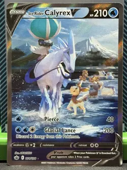Pokemon TCG Ice Rider Calyrex v Chilling Reign Alt Art Card 164/198 SWSH NM - Image 1