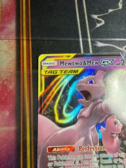 Pokemon TCG Mewtwo & Mew GX Full Art Holo Card 71/236 Unified Minds NM CLEAN - Image 3