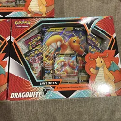 Pokemon TCG Dragonite v Collection Box Evolving Skies Pack 3x - Image 3