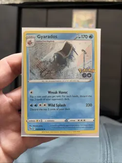 ✨ Gyarados 022/078 Holo Rare Pokemon GO Stamped Pokemon TCG Card N/M - Image 1
