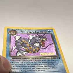 Pokemon TCG Team Rocket Dark Gyarados Prerelease Holo Rare 8/82 English - Image 2