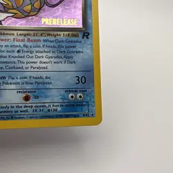 Pokemon TCG Team Rocket Dark Gyarados Prerelease Holo Rare 8/82 English - Image 4