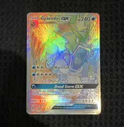 Pokemon TCG Gyarados GX Secret Rare Holo 112/111 SM Crimson Invasion Eng 240 - Image 1