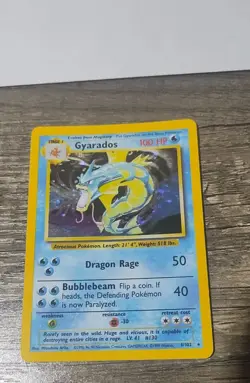 Pokemon TCG Gyarados Base Set 6/102 Holo 1999-2000 Base Set Copyright Holo Rare - Image 1