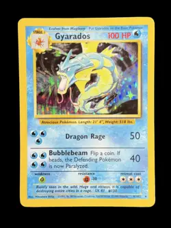 Pokemon TCG Gyarados 6/102 Base Set Holo Rare Unlimited WOTC Vintage - Image 1
