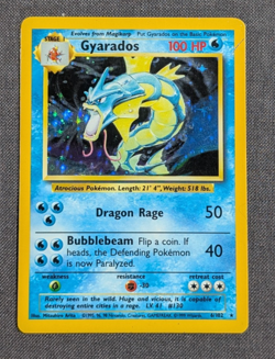 Pokemon Gyarados Holo Rare TCG Card 6/102 Base Set WOTC 1999 Vintage - Image 1