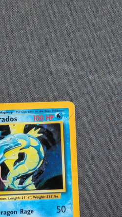 Pokemon Gyarados Holo Rare TCG Card 6/102 Base Set WOTC 1999 Vintage - Image 3