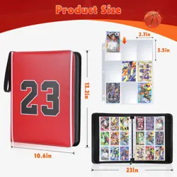 Basketball Card Binder 900 Pockets, Basketball for Trading Cards, 3 Ring Spor... - Image 4