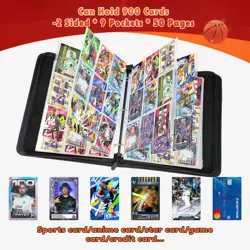 Basketball Card Binder 900 Pockets, Basketball for Trading Cards, 3 Ring Spor... - Image 5