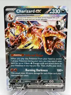 Charizard ex 125/197 Ultra Rare Obsidian Flames Pokemon Card NM - Image 1