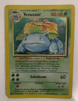 Pokemon Venusaur Card 100 HP Rare Holofoil Base Set 2 Great Condition - Image 1