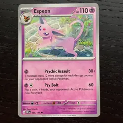 Espeon 086/197 Pokemon Obsidian Flames SV03 Regular Uncommon Card NM - Image 1