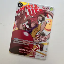 Monkey D. Luffy One Piece Card Game Round 1 English Promotion Op16-095 In Hand - Image 1