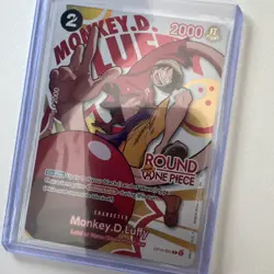 Monkey D. Luffy One Piece Card Game Round 1 English Promotion Op16-095 In Hand - Image 3