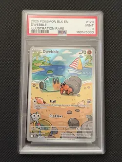 Pokemon Dwebble 129/086 BLACK BOLT IR PSA 9 - Image 1