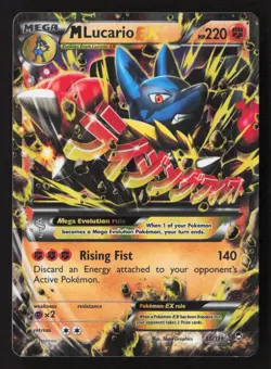 M Lucario EX Ultra Rare Holo FFI 55/111 LP Pokemon TCG - Image 1