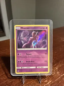 Pokemon Mewtwo Holo Rare TCG Card 12/18 Detective Pikachu - Image 1