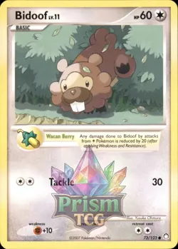 Bidoof 73/123 Common Mysterious Treasures Pokemon - Image 1