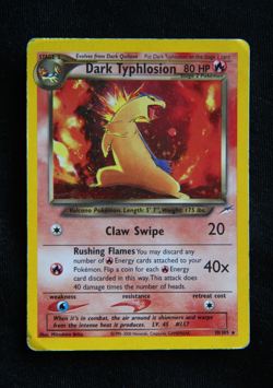 Pokemon "Dark Typhlosion" 10/105 *Holo* Set:Neo Destiny - English - Played - Image 1