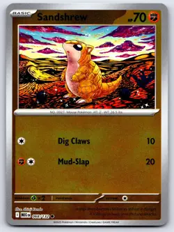 SANDSHREW 068/132 REVERSE HOLO MEGA EVOLUTION POKEMON NEAR MINT - Image 1