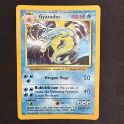 Pokemon Gyarados Holo Card 6/102 Base Set Unlimited Rare Vintage - Image 1