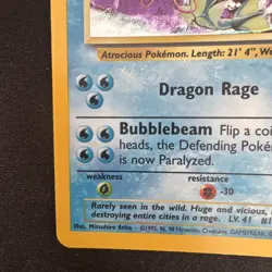 Pokemon Gyarados Holo Card 6/102 Base Set Unlimited Rare Vintage - Image 2