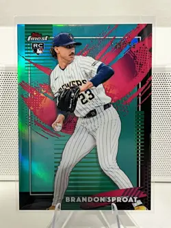 2026 Topps Finest Brandon Sproat Aqua /199 RARE Milwaukee Brewers Rookie RC #292 - Image 1