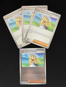 Pokemon TCG Lillie's Determination Card 119/132 Playset X4 Mega Evolution - Image 1